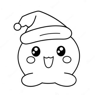 Pagina Para Colorir Fofo Squishmallow Com Chapeu De Papai Noel 19059-15938