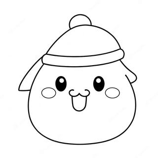 Pagina Para Colorir Fofo Squishmallow Com Chapeu De Papai Noel 19059-15939