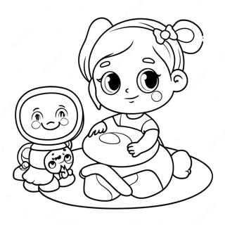 Pagina Para Colorir De Irma Adoravel Brincando Com Brinquedos 19179-16033