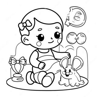 Pagina Para Colorir De Irma Adoravel Brincando Com Brinquedos 19179-16035