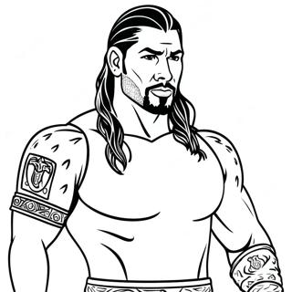 Pagina Para Colorir Do Roman Reigns Em Acao 19229-16073