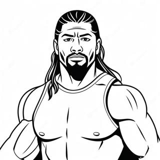 Pagina Para Colorir Do Roman Reigns Em Acao 19229-16075