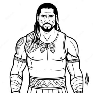 Pagina Para Colorir Do Roman Reigns Em Acao 19229-16076