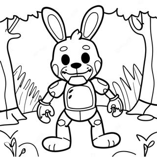 Pagina Para Colorir Springtrap Em Uma Floresta Assustadora 19259-16098