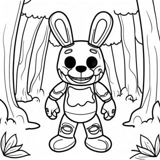 Pagina Para Colorir Springtrap Em Uma Floresta Assustadora 19259-16100