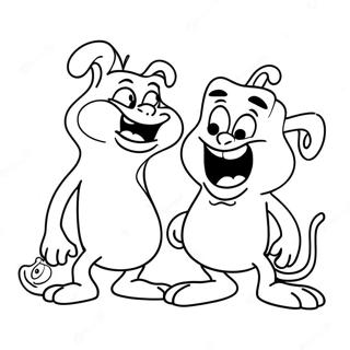 Ren E Stimpy Páginas Para Colorir