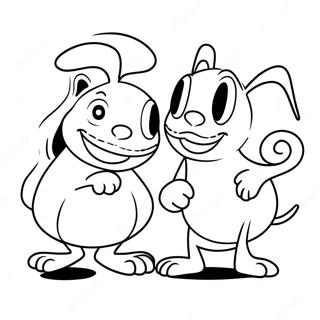 Pagina Para Colorir Da Aventura Engracada Do Ren E Stimpy 19369-16185