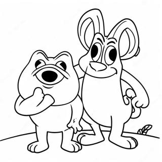 Pagina Para Colorir Da Aventura Engracada Do Ren E Stimpy 19369-16186