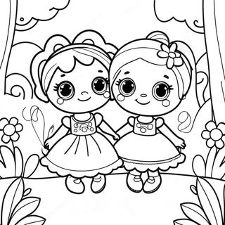 Pagina Para Colorir Das Bonecas Lalaloopsy Em Um Jardim Magico 19419-16225