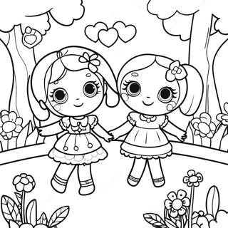 Pagina Para Colorir Das Bonecas Lalaloopsy Em Um Jardim Magico 19419-16226