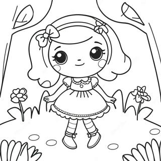 Pagina Para Colorir Das Bonecas Lalaloopsy Em Um Jardim Magico 19419-16228