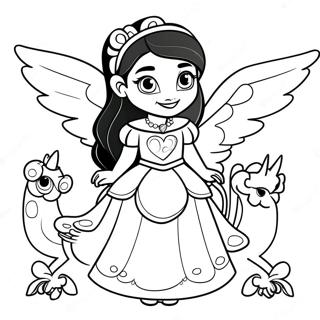 Pagina Para Colorir Da Elena De Avalor Com Criaturas Magicas 1942-1597