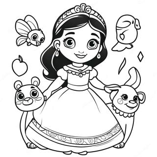 Pagina Para Colorir Da Elena De Avalor Com Criaturas Magicas 1942-1599