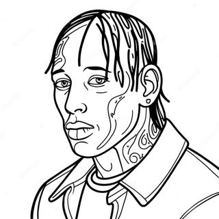 Pagina Para Colorir Travis Scott 19498-18246