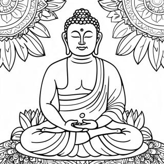 Pagina Para Colorir Buda Meditando 19509-18257