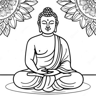 Pagina Para Colorir Buda Meditando 19509-18259