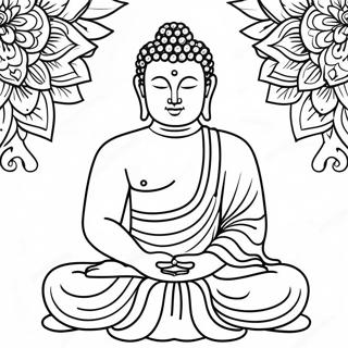 Pagina Para Colorir Buda Meditando 19509-18260