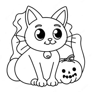 Pagina Para Colorir Gato Preto De Halloween 19518-18262