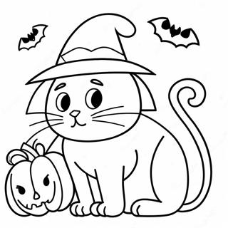 Pagina Para Colorir Gato Preto De Halloween 19518-18263