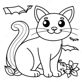 Pagina Para Colorir Gato Preto De Halloween 19518-18264