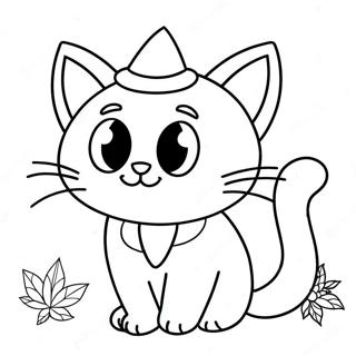 Pagina Para Colorir Gato Preto De Halloween Fofo 19519-18266