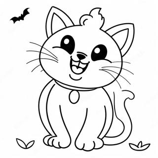 Pagina Para Colorir Gato Preto De Halloween Fofo 19519-18267