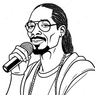 Pagina Para Colorir Do Snoop Dogg Com Microfone 19629-18353