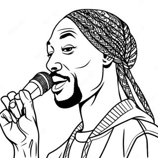 Pagina Para Colorir Do Snoop Dogg Com Microfone 19629-18354