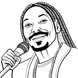 Pagina Para Colorir Do Snoop Dogg Com Microfone 19629-18355