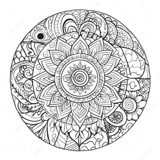 Pagina Para Colorir Do Mandala Colorido Do Chakra 19639-18362