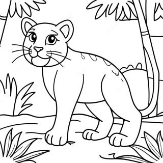 Pagina Para Colorir De Puma Brincalhao Na Selva 19679-18394