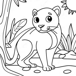 Pagina Para Colorir De Puma Brincalhao Na Selva 19679-18395