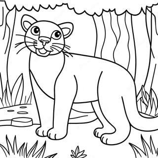 Pagina Para Colorir De Puma Brincalhao Na Selva 19679-18396