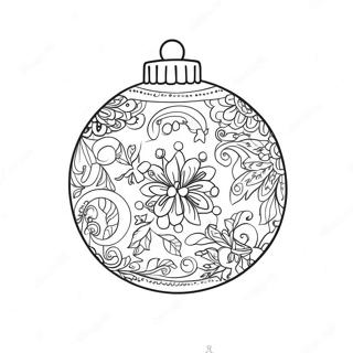 Pagina Para Colorir Do Ornamento De Natal Festivo E Elegante 19739-18442