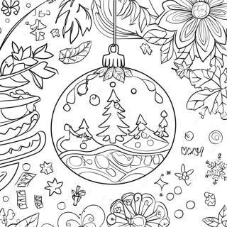 Pagina Para Colorir Do Ornamento De Natal Festivo E Elegante 19739-18443