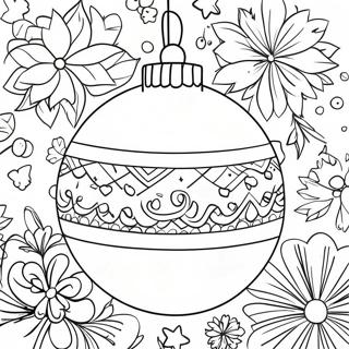 Pagina Para Colorir Do Ornamento De Natal Festivo E Elegante 19739-18444