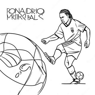 Ronaldinho Driblando Uma Bola De Futebol Pagina Para Colorir 19769-18465