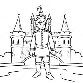 Pagina Para Colorir Do Principe Charmoso Em Um Castelo Real 19799-18491