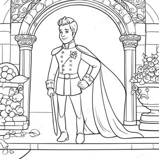 Pagina Para Colorir Do Principe Charmoso Em Um Castelo Real 19799-18492