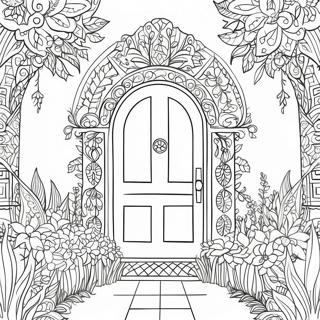 Pagina Para Colorir De Porta De Jardim Intricada 19849-18529