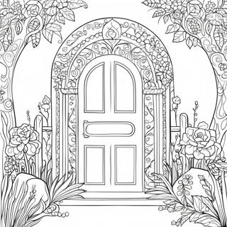 Pagina Para Colorir De Porta De Jardim Intricada 19849-18530