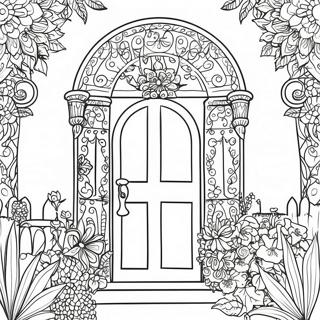 Pagina Para Colorir De Porta De Jardim Intricada 19849-18531