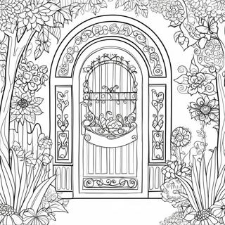 Pagina Para Colorir De Porta De Jardim Intricada 19849-18532