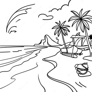 Pagina Para Colorir Da Vibrante Praia Da Jamaica 19919-18587