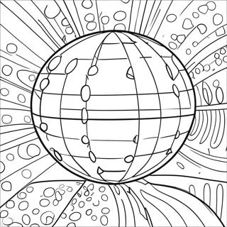 Pagina Para Colorir Da Bola De Disco Brilhante Em Uma Casa Noturna 19959-18620