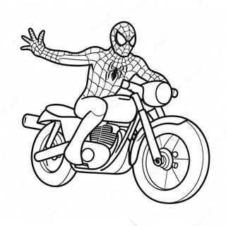 Pagina Para Colorir Da Motocicleta Do Homem Aranha 19978-18630