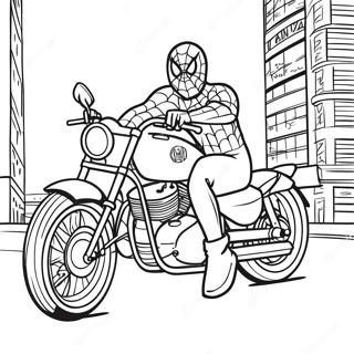 Pagina Para Colorir Da Motocicleta Do Homem Aranha 19978-18632