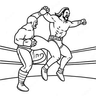 Pagina Para Colorir Lutador Da Wwe Pulando Em Oponente 20009-18658