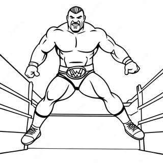 Pagina Para Colorir Lutador Da Wwe Pulando Em Oponente 20009-18659