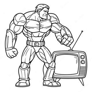 Pagina Para Colorir Do Homem Da Tv Titan Em Acao 2002-1646